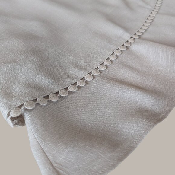 By & By Linen A-line Tank Top with Scallop RicRac Trim - Medium - Picture 6 of 10